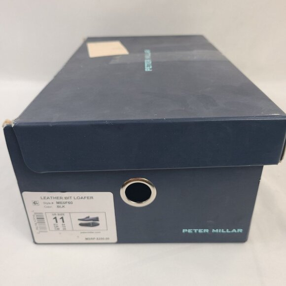 NEW Peter Millar Men's Black Leather Bit LEFT ONLY Loafer Sz 11 AMPUTEE - Picture 7 of 8